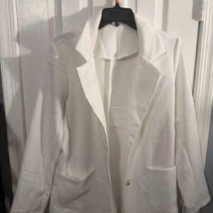 SHEIN Elegant Cream Blazer